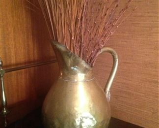 Large brass pitcher
