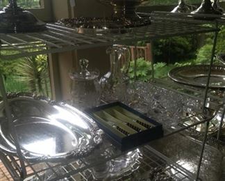 Other sterling and silver plate serving pieces