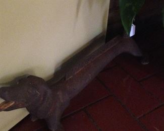 Cast iron dachshund door stop