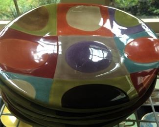 Colorful snack plates