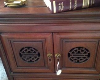 2-door, 1 drawer side table