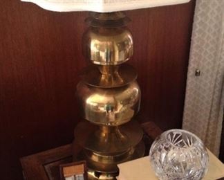 Large brass lamp