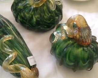 Blown glass vegetables