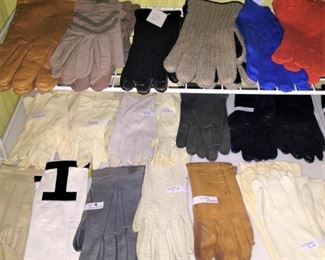 Cloth and leather gloves