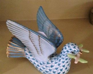 Beautifully hand-painted Herend dove