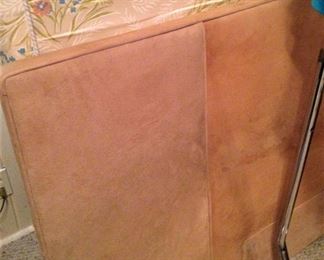 Suede cloth king headboard