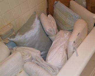 Tubs of pillows
