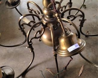 Brass chandelier