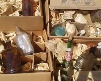 Huge selection of old bottles