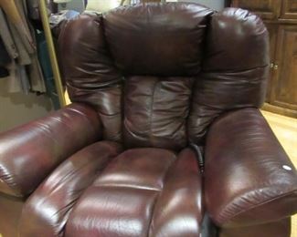 leather power recliner