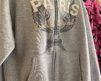 Paris Sweat Shirt Jacket, Bought in Paris Has tags!!