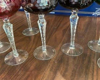 Bohemian Cut  Crystal Etched Design 