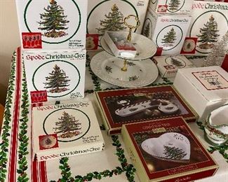 Spode Christmas Tree Serve Ware in boxes!!