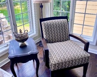 accent chair and side table
