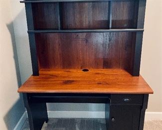 black desk with hutch