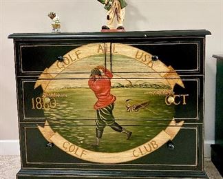 golf themed décor golf chest of drawers golf accent table