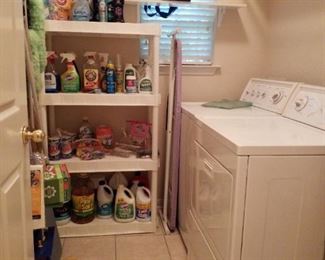 Washer Dryer work great, cleaning supplies