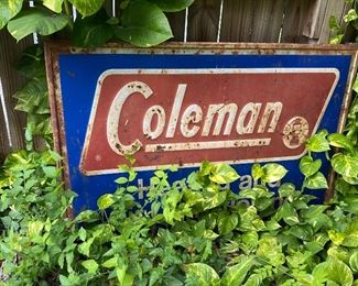 Oversized Metal Coleman Heating and Air Conditioning Sign