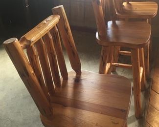 log bar stools