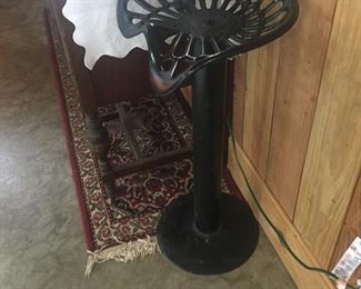 lots of tractor seat stools and loose tractor seats