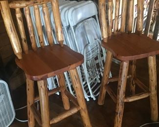 lots of log furniture