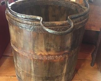 oaken bucket with iron work
