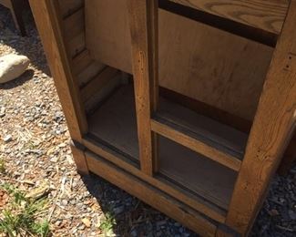 oak ice box -no doors (yet)