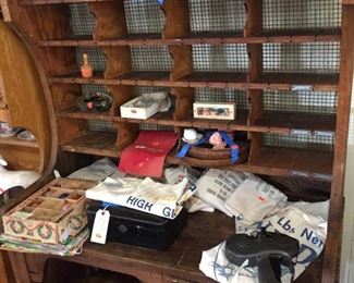 From Ellensburg post office-sorting desk--great kitchen piece