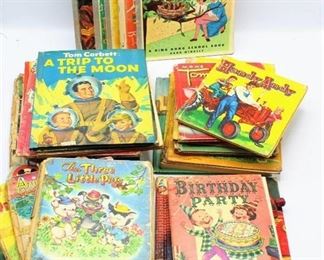 Large Lot of Vintage Kids Books 1940's - 1960's  Rand McNally, Disney, Elf Books, Wonder Books and 2 Mattel Music Maker Books (1952 and 1954)