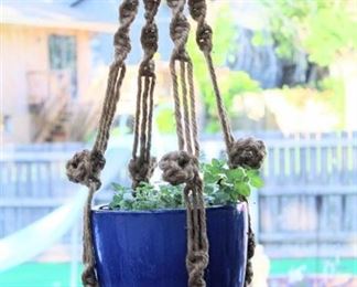 2 Vintage Macrame Plant Hangers - 54" and 85" Long