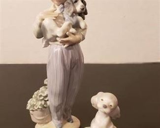 Lladro #7609 My Buddy, 8.25" Tall - with original box and Lladro #7685 A Friend for Life, 2.75" Tall - with original box