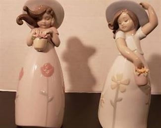 Lladro #8041 Little Daisy & #8042 Little Rose, "7 Tall - with original boxes