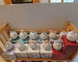 Lladro Annual Porcelain Ball Ornaments 1988-1999 - 12pcs