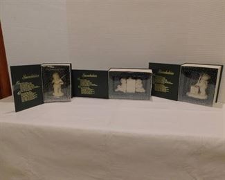 3 Department 56 Snowbabies Figurines - Just One Little Candle, Waiting For Christmas, Stringing Fallen Stars - 4.5" Tall, with original boxes
