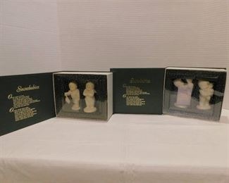 2 Department 56 Snowbabies Figurine 2pc Sets - I Found Your Mittens & My SnowBaby Baby Dolls - 4" Tall, with original boxes