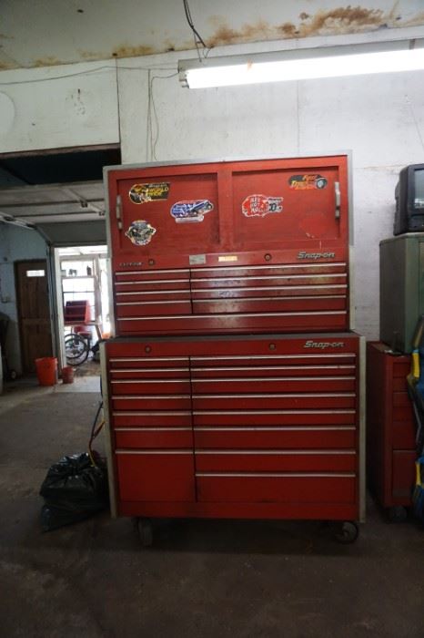 #1  -Snap-On Classic 15 drawer rolling tool box with 9 drawer Snap-On stackable. Additional storage built on top. Selling as one unit 