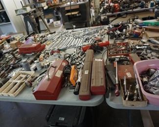 Assortment of wrenches , torque wrenches