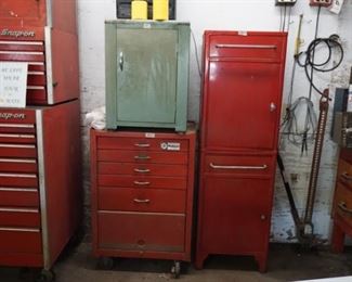 Storage cabinets, (small tool box is sold)
