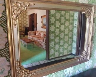 Retro Gilt Mirror 50" by 36" Asking $225.00