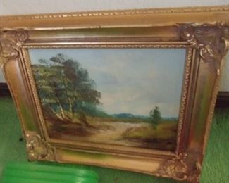 Oil Painting in Gilt Frame (A) Signed by Wellier 13.5" by 11.5" Asking $159.00