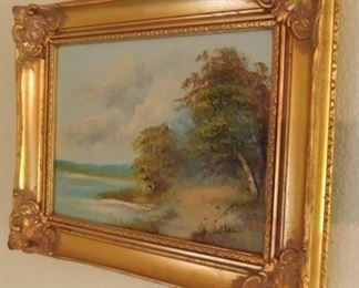 Oil Painting in Gilt Frame (B) Signed by Wellier 13.5" by 11.5" Asking $159.00
