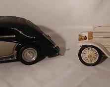 Franklin Mint 1939 Maybach Zeppelin Asking $99.00 (left), Franklin Mint 1911 Rolls Royce Asking $99.00 (right) missing headlight