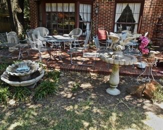 BIRD BATH, PATIO SETS