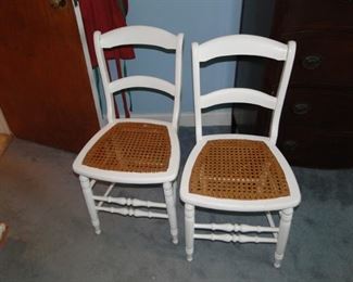 Two cane seat chairs