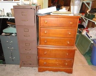 Dresser and File Cabinets