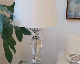 chrome/glass table lamp