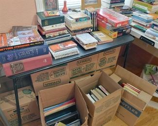 books, cook books, yoga books, medical books