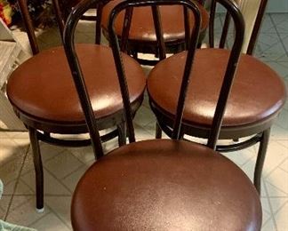 6  Bistro Cushioned Seat Restaurant Chairs $18 ea ; 6 for $89