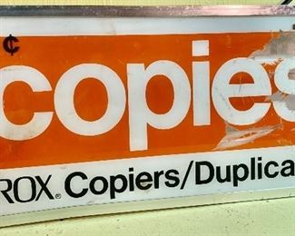 Vintage Xerox Light up 10c Copies Sign - 21w X 9.5h X 2.5d - $39