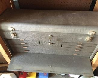 Kennedy Machinist's Tool Box with lots of tools